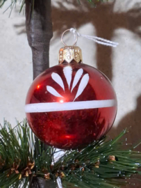 Oude Antiek Vintage Kerstbal 10315 Rood