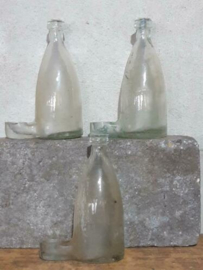 Oud Antiek Glazen Waterflesje Drinkfontein voor Vogelkooi
