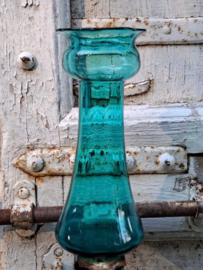 Oude Antiek Glazen Hyacintglas Hyacint Vaasje Elvira Stella