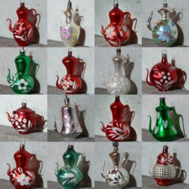 Inspiratie Oude Antieke en Vintage Kerstballen Koffiepot Theepot