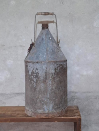 Oude Brocante Zinken Kan