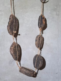 Oude Antieke Zweedse Kurken Drijvers aan Touw