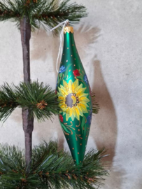 Oude Antiek Vintage Kerstbal 9857 Pegel USSR Handbeschilderd