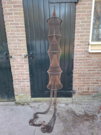Oud Vintage Katoenen Fuik met Houten Hoepels