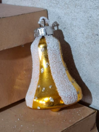 Oude Antiek Vintage Kerstbal 8080 Klokje Glasgruis