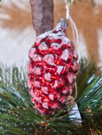 Oude Antiek Vintage Kerstbal 10048 Dennenappel