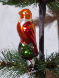 Oude Vintage Kerstbal 10262 Vogel op Clip USSR