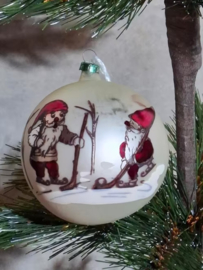 Oude Vintage Kerstbal 9747 Kabouters