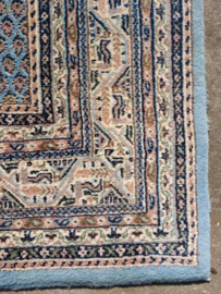 Oud Vintage Perzisch Tapijt Vloerkleed - Lichtblauw