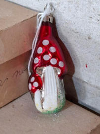 Oude Antiek Vintage Kerstbal 8237 Paddenstoel