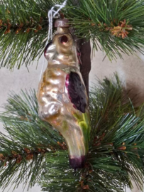 Oude Vintage Kerstbal 9867 USSR Vogel  Papegaai