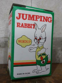 Oud Vintage Blikken Speelgoed - China - Springend Konijn Rabbit