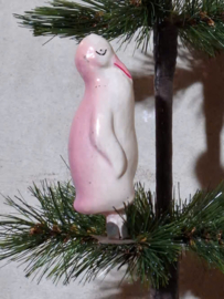 Oude Vintage Kerstbal 10271 USSR Vogel Pinquin