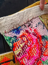 Oude Vintage Moldavische Rozenkelim Oostblok Valance