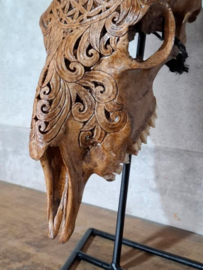 Geitenschedel Gegraveerd op Standaard Geit Schedel