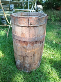 Oude Brocante Houten Karnton Karn Ton Duigen Vaas