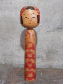 Oude Vintage Japanse Kokeshi Houten Pop Doll Dento