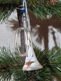 Oude Antiek Vintage Kerstbal 10242 Trompet