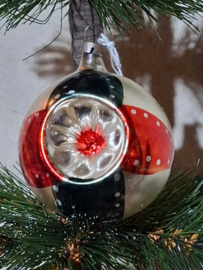Oude Antiek Vintage Kerstbal 10027 Deukbal