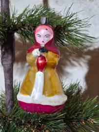 Oude Antieke Vintage Kerstbal 10097 USSR Vrouw