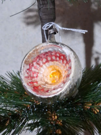 Oude Antiek Vintage Kerstbal 10385 Deukbal