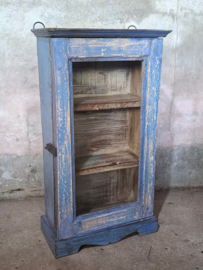 Oude Vintage Wandkastje Hangkastje Vitrine Kastje Ibiza Lila