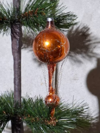 Oude Antiek Vintage Kerstbal 10015 Hanger Ionisch Draad