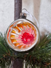 Oude Antiek Vintage Kerstbal 10031 Deukbal