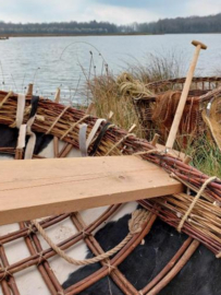 Originele Prehistorische Coracle Huidboot