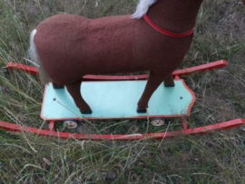 Oude Antiek Brocante Speelgoedpaard Hobbelpaard