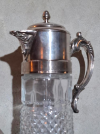 Oude Antiek Vintage Engelse Claret Jug Kristallen Karaf Wijn