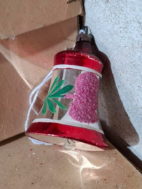 Oude Antiek Vintage Kerstbal 7390 Klokje