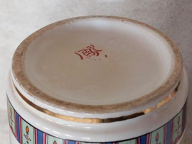 Oude Vintage Set Chinese Vazen Handbeschilderd Feniks