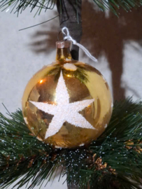 Oude Antiek Vintage Kerstbal 10428 Goud