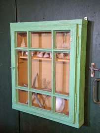 Oude Vintage Sobere Vitrine Wandvitrine