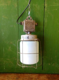 Oude Industriele Lamp Hanglamp Kooilamp Melkglas