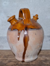 Oude Antieke Franse Kruik Gargoulette
