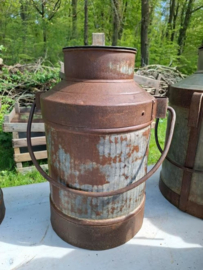 Oude Vintage Zinken Melkbus Emmer India