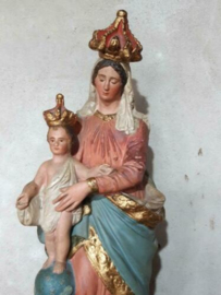 Oude Antiek Maria des Victoires Beeld Mariabeeld