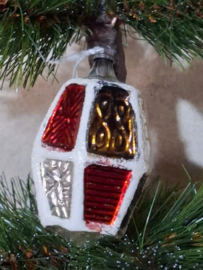 Oude Antiek Vintage Kerstbal 10185 Lampion