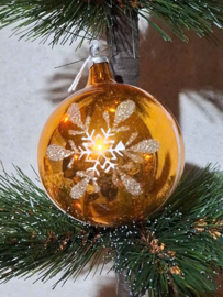 Oude Antiek Vintage Kerstbal 10425 Goud