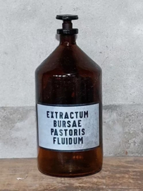 Oude Vintage Apothekersfles met Etiket
