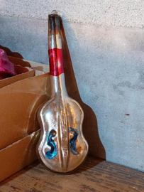 Oude Antieke Kerstbal  6186 Ajeko Contrabas Cello Viool