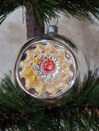 Oude Antiek Vintage Kerstbal 9889 Deukbal
