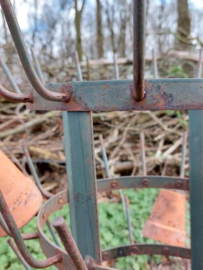 Oud Brocante Frans Pinnenrek Flessenrek XL Groen