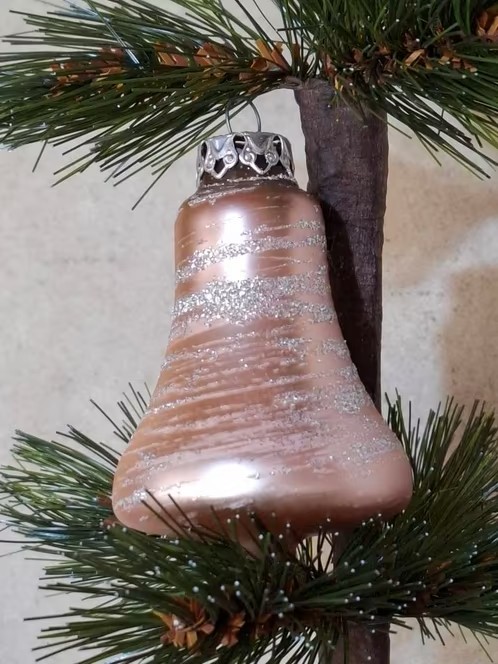 Oude Vintage Kerstbal 9008 Klokje