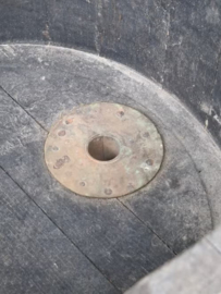 Oude Houten Whiskey Ton Voor Buitenkraan Afvoer Opvangbak