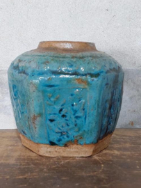 Oude Antiek Chinese Shiwan Gemberpot Aqua