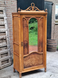 Oude Antiek Vintage Kledingkast Spiegelkast Kast