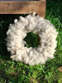 Stoere Schapenwolkrans Schapenwol Krans Wit